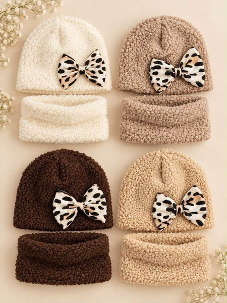 Bow Hat & Snood Set