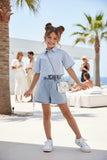 Blue Flower Shirt - mylittlev