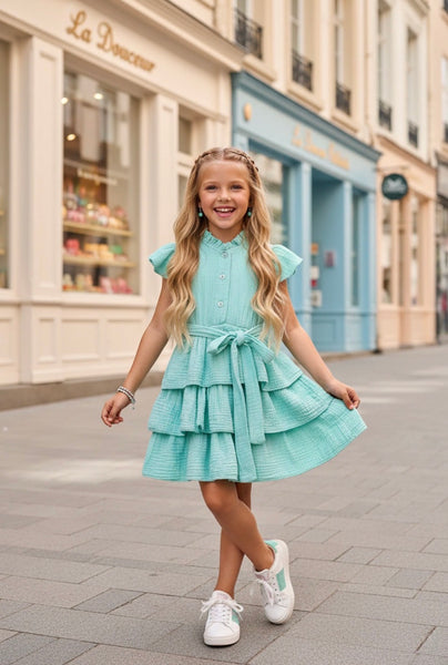Sweet Frill Dress Pink or Mint - mylittlev