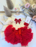 Sparkle Bow Top - Red Bow