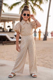 Polka Dot Beige Summer Trousers