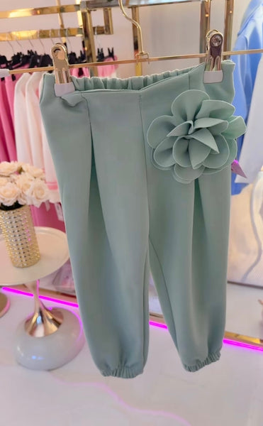 Mint or White Flower Trousers - mylittlev