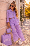 Lace Denim Trousers - mylittlev