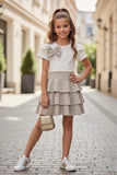 Beige Bow Dress - mylittlev