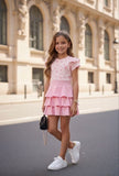 Mint or Pink Blossom Ruffle Dress - mylittlev