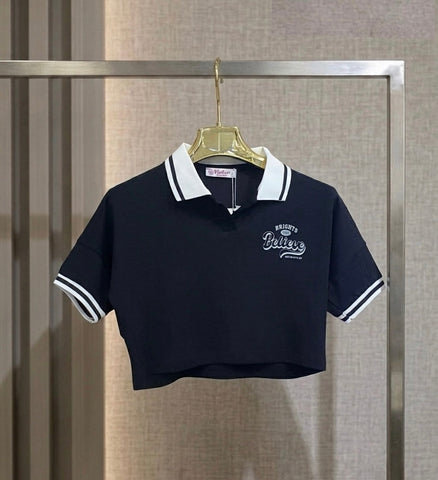 Collar Crop Top - mylittlev