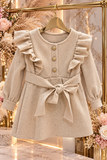 Champagne Warm Sparkle Bow Dress
