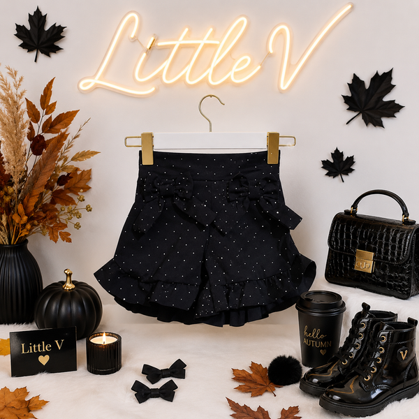 Sequin Bow Shorts