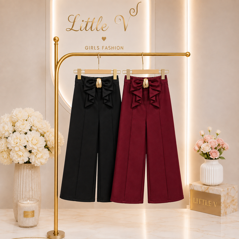 Bow Detail Elegant Trousers
