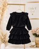 Black Velour Sparkle Outfit - mylittlev