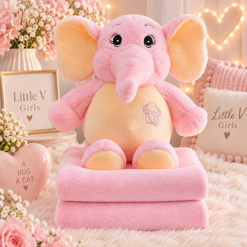 Elephant Plush with Blanket