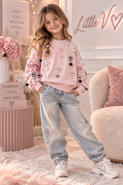 Pom Pom Kitty Jumper