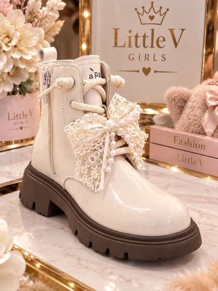 Pearl Bow Boots