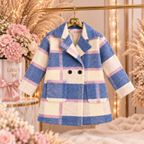 Blue & Pink Check Coat