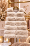 Faux Fur Beige Gilet