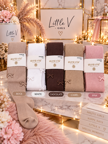 Bow Cotton Tights - mylittlev