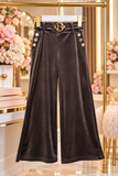 Velour Wide Leg Trousers