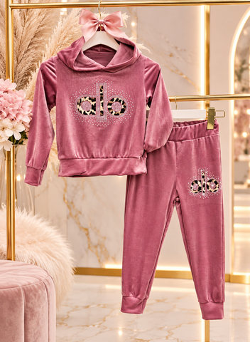 Pink Velour Tracksuit