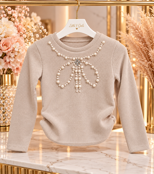 Beige Pearl Top