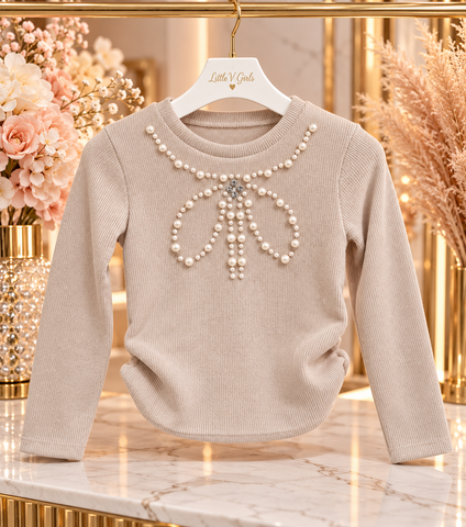 Beige Pearl Top