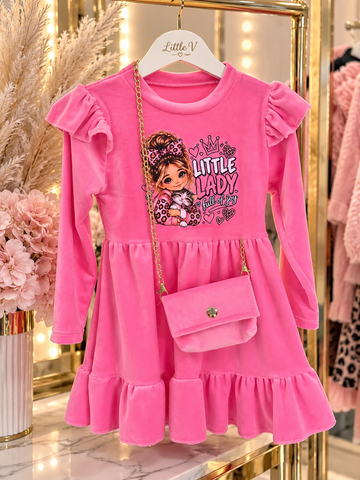Pink Velour Dress