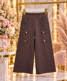 Wide Leg Chocolate Trousers - mylittlev