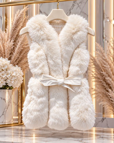 Faux Fur Cream Gilet