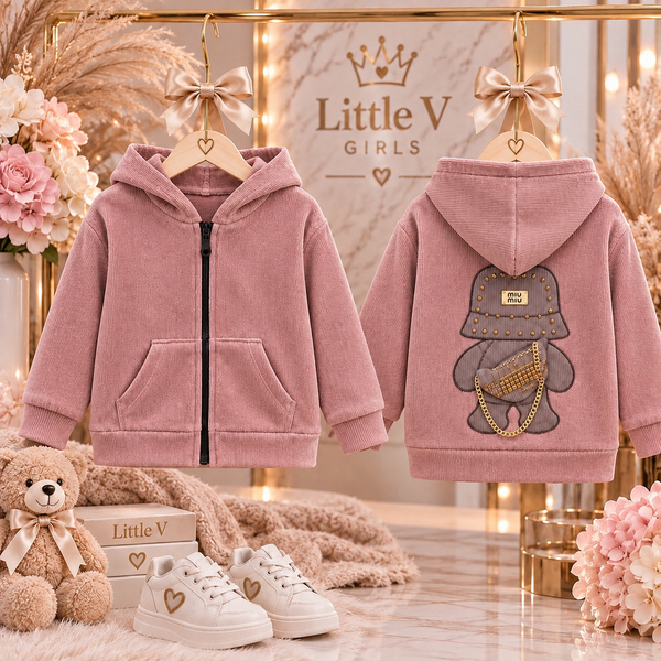 Dusty Pink Teddy Hoodie
