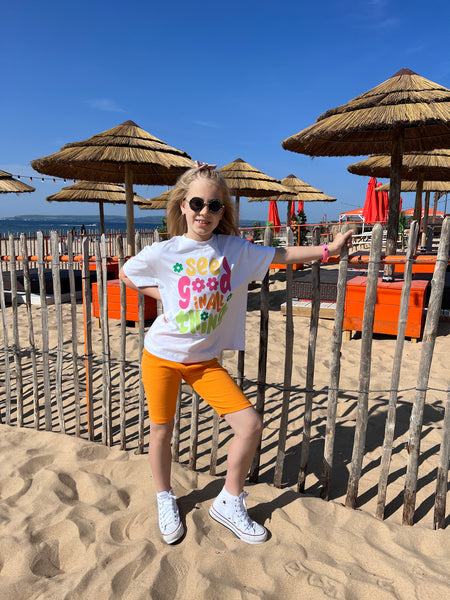 Orange Bicycle Shorts